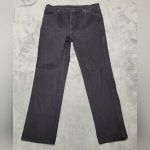 Vintage Wrangler Jeans Mens 36x32 Black 933SEWK Cowboy Cut Straight Leg Denim